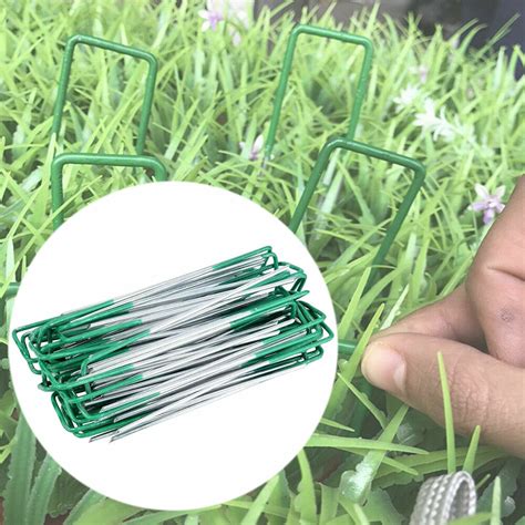 Garden Turf Pins Weed Fabric Galvanised Staples Securing Pegs U Artificial Grass Ebay