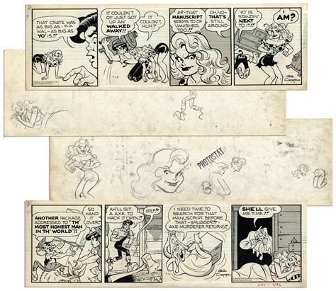 Lot Detail Lil Abner Pair Of Comic Strips Drawn And Signed By Al Capp From 12 And 14 July