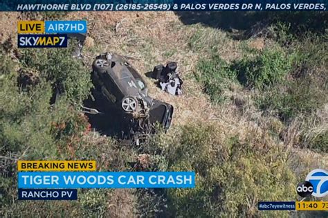 Horror Pictures Of Tiger Woods Car Crash Show Golf