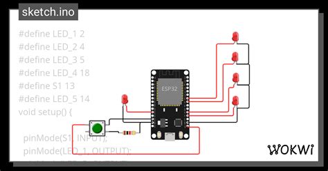 Flip Swich Wokwi ESP32 STM32 Arduino Simulator