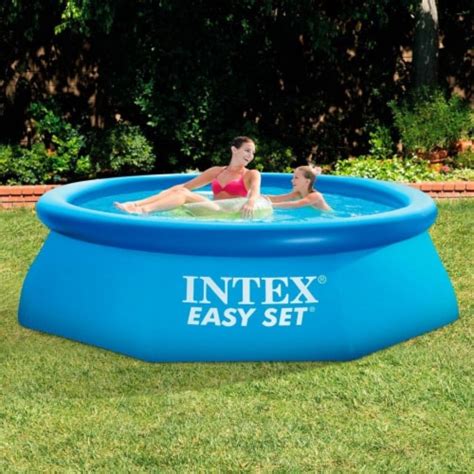 Intex 8ft X 30in Easy Set Inflatable Above Ground Polygonal Pool W
