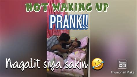 Not Waking Up Prank Nasuntok Niya Yung Pinto Sa Galit Grace Dedase Youtube