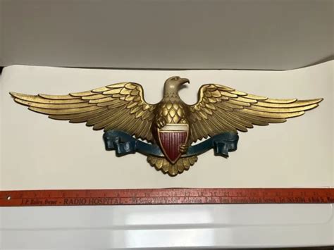 vintage american eagle patriotic wall plaque metal sexton usa 27 x 9 americana 42 99 picclick
