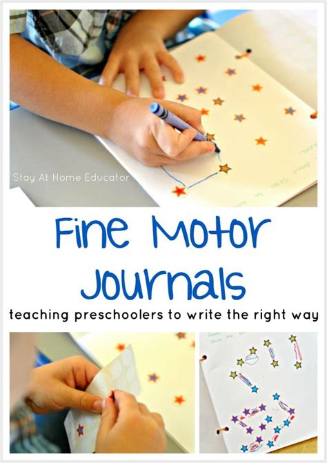 Teaching Preschoolers To Write Using Fine Motor Journals Pre Writing