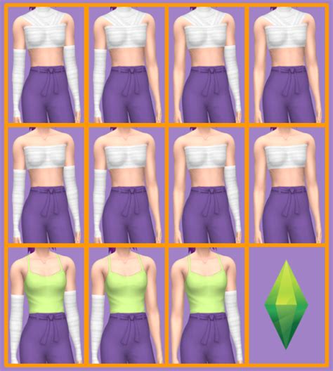 Lucky Bandages By Voldesims Sims 4 Clothing Sims 4 Dresses Sims 4