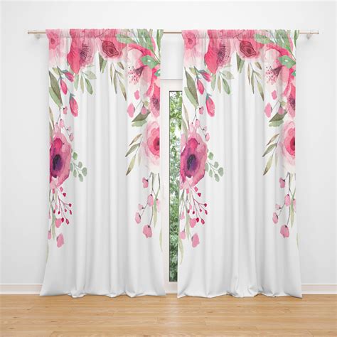Shop a wide selection of products for your home at amazon.com. Bohemian Rose Floral Window Curtains | Floral curtains ...