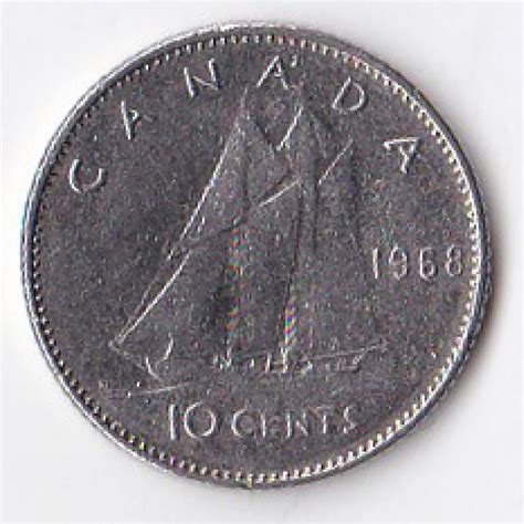 10 центов 1968 Канада 10 Cents 1968 Canada купить