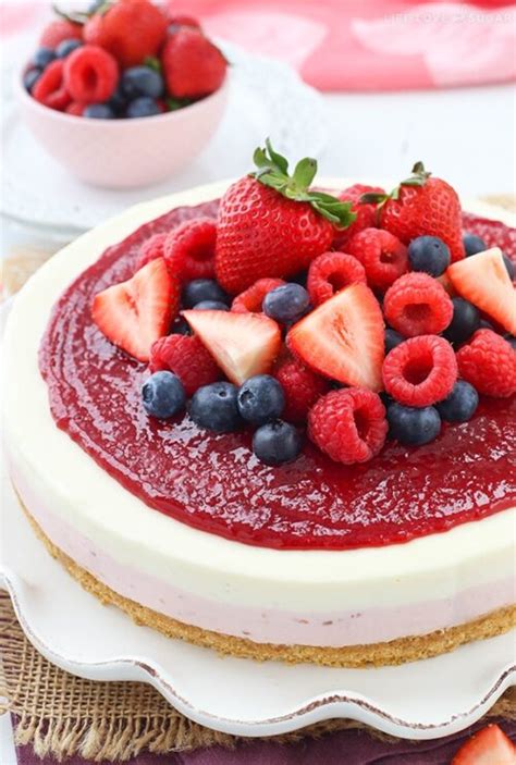 No Bake Berry Vanilla Cheesecake Life Love And Sugar