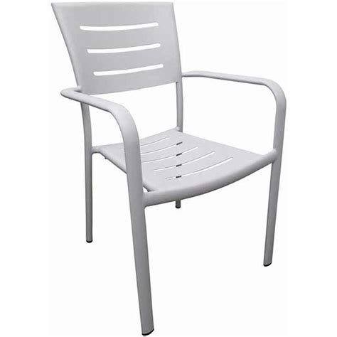 Robert Aluminium Outdoor Chair Dining Chairs Stackable White