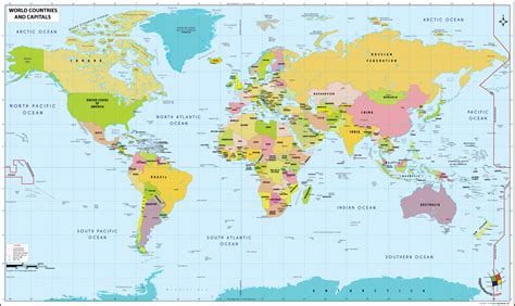 Printable Blank World Map With Countries And Capitals Pdf World Map
