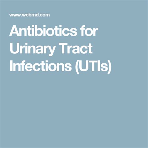 Antibiotics For Utis What To Know With Images Urinary Tract