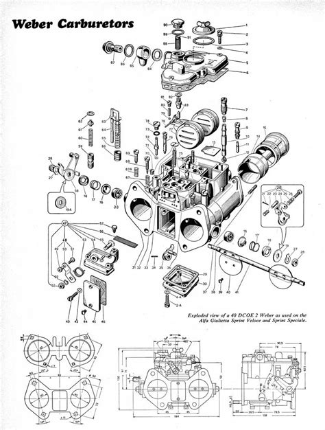 Exploded View Of Weber 40 Dcoe 2 Engineering Mechanical Engineering