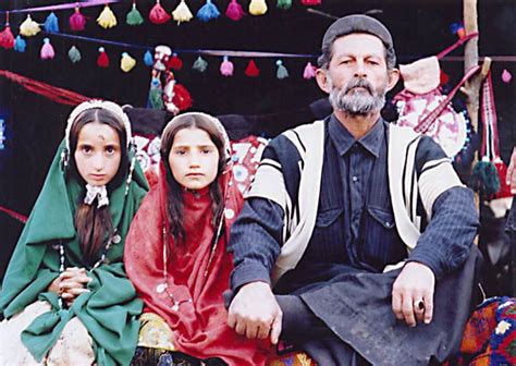 Father And His Daughters Bakhtiari Tribe Iran Red Carpet Runner