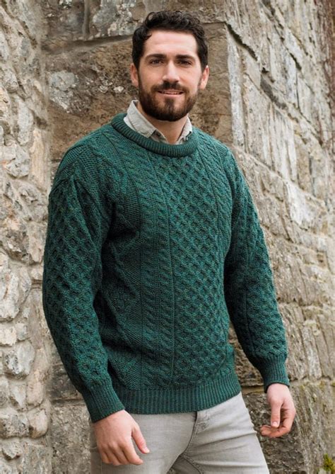 Mens Aran Sweaters Made In Ireland 100 Merino Wool