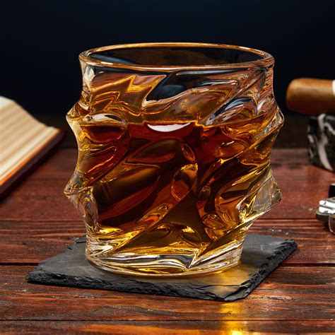 Sculpted Unique Whiskey Glass