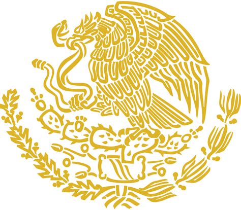Filecoat Of Arms Of Mexico Golden Linearsvg Wikimedia Commons Coat Of Arms Mexican Flag