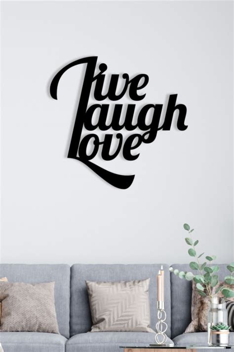 Live Laugh Love Wood Wall Art Wall Decor Geometric Good Vibe Etsy