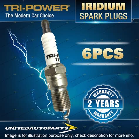 6 X Tri Power Iridium Spark Plugs For Ford Fairlane Falcon Ba Xr6