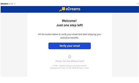 Edreams Activation Email Activation Email Design Activities First Step