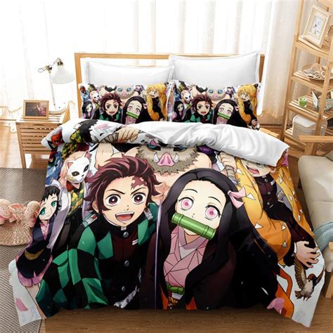 Demon Slayer Bedding Kamado Tanjiro Nezuko Soft Bedding Anime Bedding