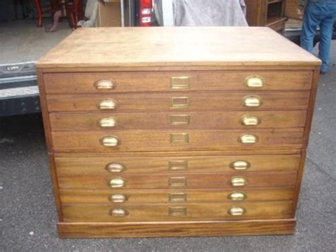Antique Mahogany Plan Chest Architects Chest Map Chest 169484