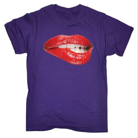 Sexy Biting Red Lips T Shirt Kiss Glamour Diva Cool Glam Funny Etsy