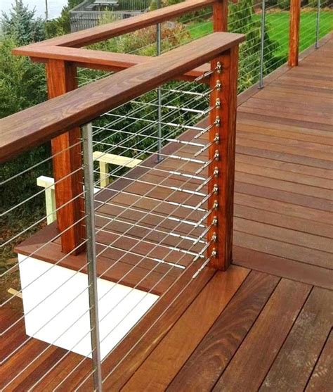The only way of childproofing horizontal stair guard rails is making it. Cable Deck Railing Aluminum Systems Porch And Wood Home ...