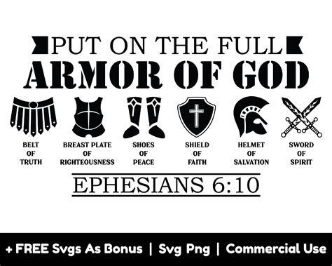 Put On The Full Armor Of God Svg Ephesians 610 Svg Etsy Australia