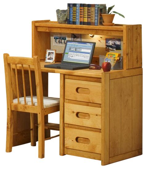 3 Drawer Student Desk With Hutch Contemporary Kids