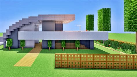 Meilleur Maison Moderne Minecraft Survie Fond Décran Iochroma