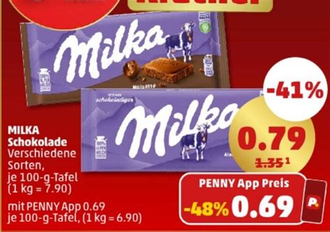 Milka Schokolade 100 G Tafel Angebot Bei Penny
