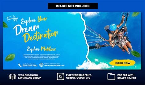 Premium Psd Travel Agency Holiday Vacation Facebook Cover And Web