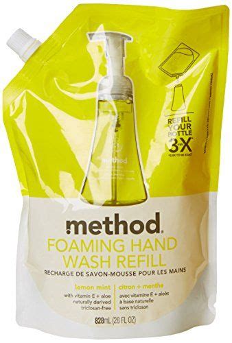 Method Naturally Derived Foaming Hand Wash Refill Lemon Mint 28 Ounce