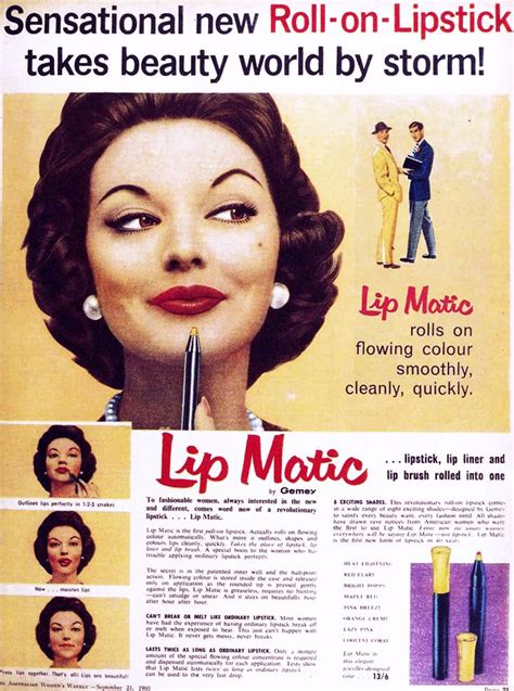 Vintage Life Vintage Beauty Me On Lipstick Beauty Ad Lip Brush