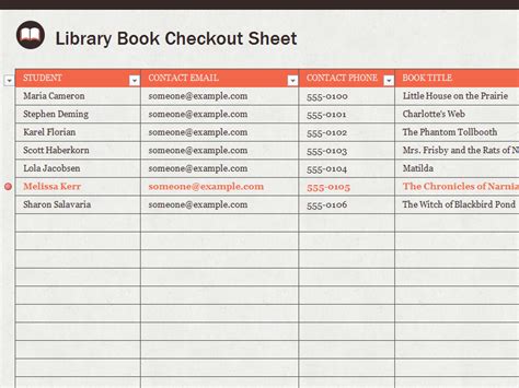 Library Book Checkout Sheet Templates Little Free Libraries Free