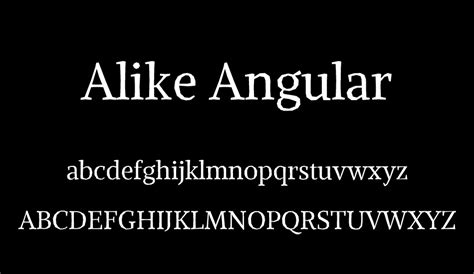 Alike Angular Free Font