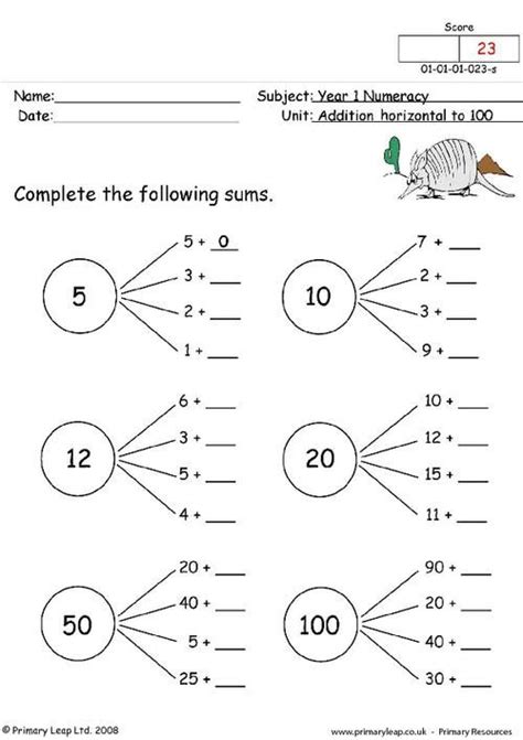 Maths Worksheets For Primary 1