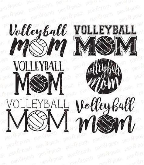 Volleyball Mom Svg Files For Cricut Silhouette And Cut File Cutting Machines