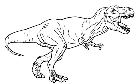 T Rex In Jurassic World Coloring Page Dinosaur Coloring Pages Shark