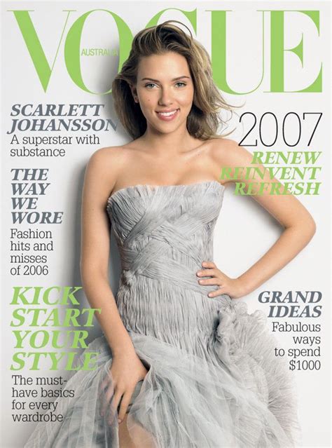 2007 Scarlett Johansson Vogue Covers Fashion Magazine Cover