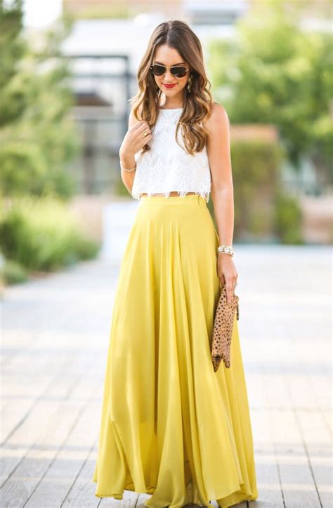 White Crop Top And Maxi Skirt Fabrickated