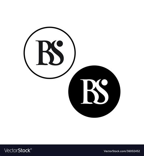 Initial Bs Logo Design Template Royalty Free Vector Image