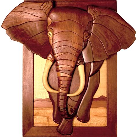 African Elephant Intarsia Pattern 1 Fantastic Woodworking