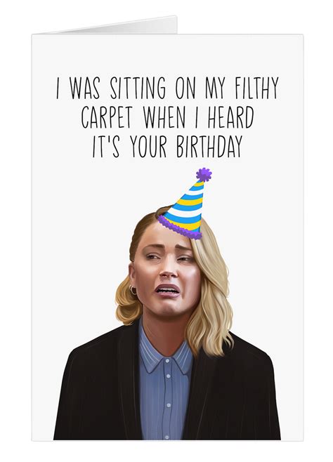 Amber Heard Johnny Depp Birthday Card Yo Crackers