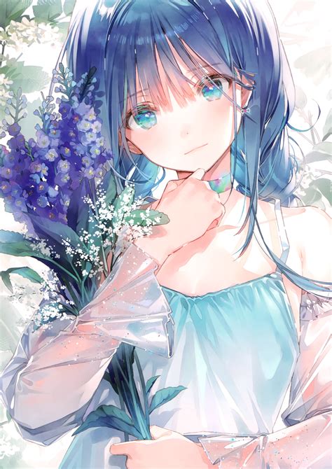 Dsmile Blue Hair Anime 2d Digital Art Artwork Anime Girls Aqua