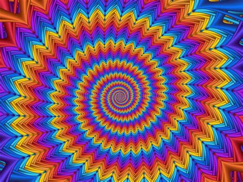 Digital Art Abstract Rainbow Spiral Background Illustration Stock