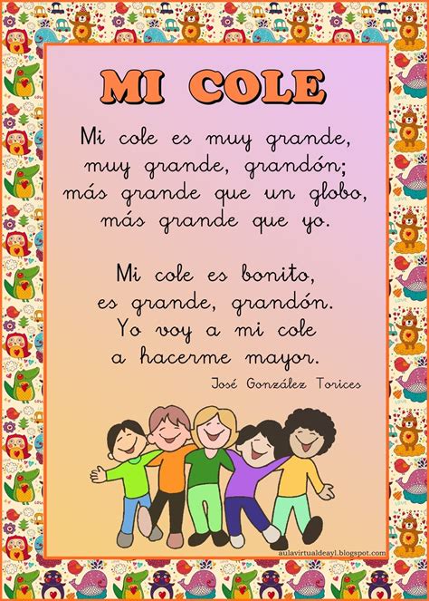 A Poem Written In Spanish That Says Mi Cole