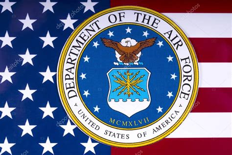 Department Of The Air Force And The Us Flag Stock Editorial Photo