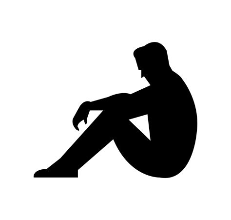 Man Sitting Silhouette Vector Art Icons And Graphics For Free Download