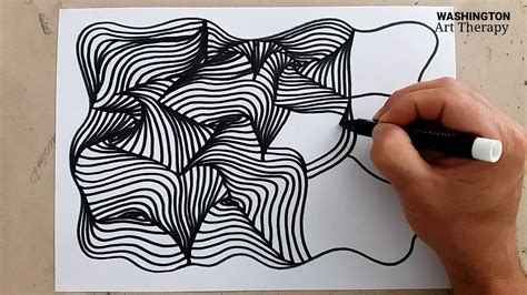 Desenho De Linhas Curvas De Zentangle Para Colorir Tudodesenhos